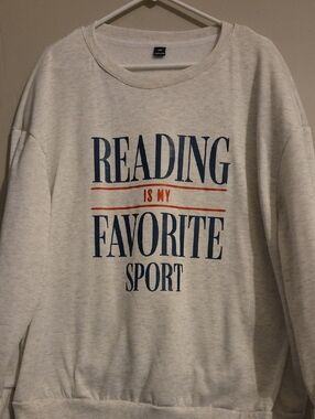 Reading Is My Favortie Sport Shein Sweater